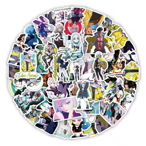 50PCS Cartoon Anime Cyberpunk Edgerunners Graffiti Stickers DIY Diary Phone Case Handmade Scrapbook 