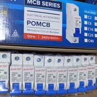 MCB ORI PUSH ON 1Phase 2 ap 4 am/ 6 amp/ 10/ a 16 ampere/ MCB/ biru
