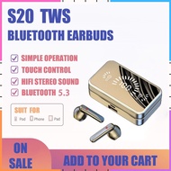 【Ready Stock】Universal TWS S20 Bluetooth Earphone with Microphone Wireless Earbuds Stereo Sports Headset Waterproof Headphones