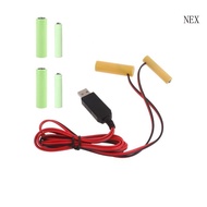NEX 1 in 2 4 5V LR03+LR06  Eliminators USB Power Supply Replace 3Pcs 1 5V LR03+LR06