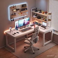 Desk Workbench L Corner Desk for Bedroom, Home Computer Desk with Bookshelf, Office Desk, Gaming Des