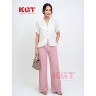Aurora Palazo KGT Ironless Waffle Design Free Size  KGT Seluar Palazo Panjang Waffle Perempuan