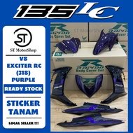 YAMAHA Lc135 V8 Exciter Rc (318) Merah Biru Kuning Cover Set RAPIDO Coverset Sticker Tanam Lc135 FI