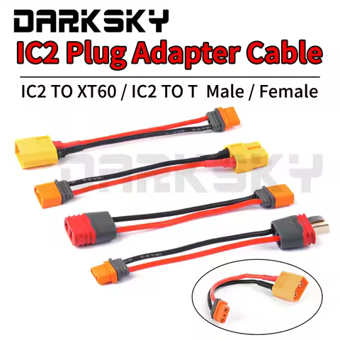 1PCS XT60 To IC2 / T To IC2 Adapter Cable Plug Male/Female Replacement Parallel Connector For RC Mod