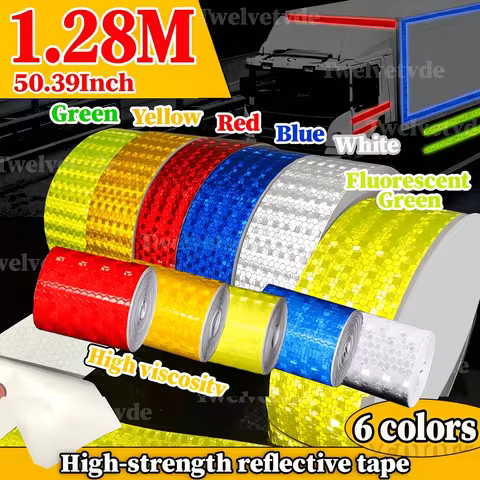 1/3 Rolls Anti Car Safety Warning Sticker PET Reflective Tape Self-Adhesive Truck Car Motorcycle War