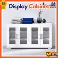 Raya Sales🌙Glass Display Cabinet, Almari Hiasan Kaca, Glass Cabinet, Side Cabinet(SKU:PC848)