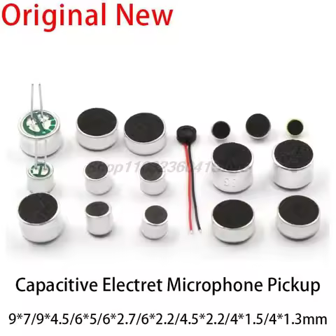 10PCS Microphone 9x7mm 9767 9x4.5 6x5mm 6050 6x2.2mm 6022 4.5x2.2mm 4522 4x1.5mm 4015 Electret Micro