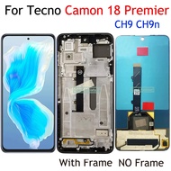 Amoled / Tft Hitam 6.7 inci untuk Tecno Camon 18 Premier Ch9 Ch9n Paparan Lcd Pemasangan Digitizer S