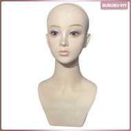 [BububuMY] Female Mannequin Head Seamless Female Mannequin Bust Matte Finish Realistic