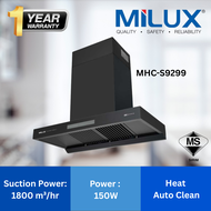 Milux MHC-S9299 Intelligence Chimney Hood Esthetique DC T-Shape AI Inverter with Auto Clean Function
