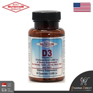 Best Vitamin D3 Cholecalciferol 5000i.u. 60 caps for Bones, Teeth, Joints, Skin, Hair & Nails Best N