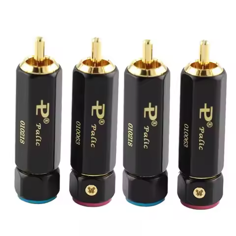 PALIC Quality RCA Phono Plugs Locking WBT Heavy Duty Gold Plated Connectors
