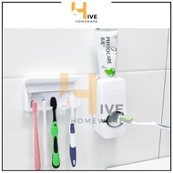 Hive Toothpaste and Toothbrush Dispenser 2 in 1 Toothbrush Holder Toothpaste Dispenser