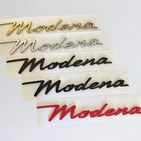 3D ABS Car Rear Trunk Emblem Side Stickers Letter Badge Decal for Maserati Modena Logo Auto Styling 