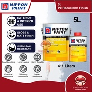 5L Nippon Paint PU Recoatable Finish Gloss / Soft Matt