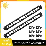 XLR Patch Panel 1U Rack Mount(2-Pack), Punched Metal Audio Rack Mount Panels Included 1U16