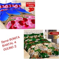 Sprei Bonita 3D Disperse All Varian KING B4 Ukuran 180X200 4 Bantal 2 guling Motif Terbaru