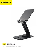 Awei X41 Metal flat desktop bracket Laptop Stands Adjustable height rotatable angle anti-skid Super stable without hurting the phone for Macbook iPad air 5 4 all mobiles tablet PC iPhone 14 13 pro max