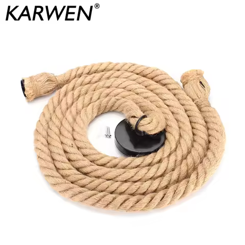 Hemp Rope Pendant Lamp Base E27 3M 2M 1M Vintage Loft Industrial Retro Hanging 85-265V Edison ST64 G