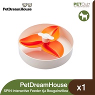 [PETClub] Pet Dream House SPIN ชามข้าว Slow Feeder รุ่น Bougainvillea สีส้ม