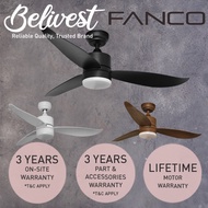 (MOST POPULAR FAN! LONGEST WARRANTY) FANCO F-STAR Ceiling Fan 3 Blades 36 Inch, 46 Inch &amp; 52 Inch