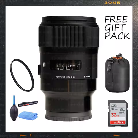 Sigma 35mm F1.4 DG HSM Art Lens Full Frame 35mm F1.4 Prime Lens For Canon Mount or Nikon Mount