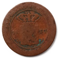 Koin 1 Cent Nederlandsch Indie Tahun 1857 - KM24