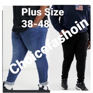 Jeans Lelaki Loose Plus Size Men Denim Pants Seluar Kualiti Tinggi Seluar Jeans Stretcut Besar Size 