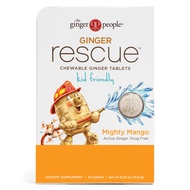 Ginger People The Ginger Rescue Chewable Ginger Tablets, Orange, Mighty Mango, 0.55 Oz , 24 Count