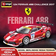 BBurago 1:24 All Type Ferrari Racing - 458 & 488 Challenge Yellow & Red Generic Box