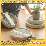 [SG Local Horticulture]Plant Caddy with Wheels and Drainage Tray Round Rolling Plant Stand,Flower Po