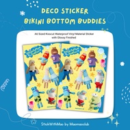HP Bikini Bottom Buddies Deco Sticker Sheet Popmart Spongebob Patrick Aesthetic Fish Laptophp for Jo
