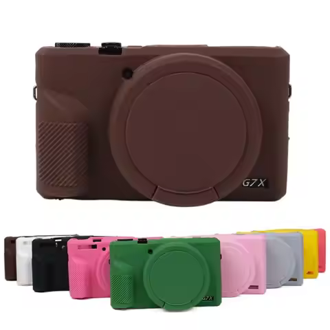 Silicone Rubber Camera Body Case Portable Lens Cap Camera Protective Case for Canon G7X Mark II III 