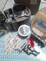 PAKET BORE UP 130 CC BLOK SEHER/BORING 545 MM+PLATUK RRA+NOKEN AS RACING HONDA BEAT KARBU KVY SCOOPY