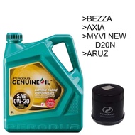 PERODUA FULLY SYNTETIC 0W20 3L ENGINE OIL WITH PERODUA OIL FILTER (P2A12)