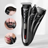 KEMEI VGR Hair Trimmer Alat Potong Rambut Lelaki – Mesin Cukur Elektrik Boleh Cas Semula, Guna di Ru