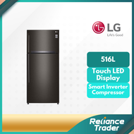 LG GN-H602HXHM 516L Top Freezer Fridge in Black Steel Finish GN-H602HXHM