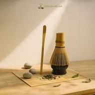 Bộ dụng cụ đánh Matcha cao cấp bao gồm Chổi Chasen 100 Đan Muỗng Chashaku & làm bằng Tre Tự Nhiên