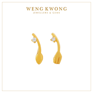 WENG KWONG 916 Gold Bon Appétit Folk & Spoon Earrings (3E2205)