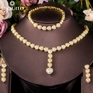 Seกก. ชุดเครื่องประดับสร้อยคอต่างหูอัญมณีสำหรับงานปาร์ตี้งานแต่งงานซีแซด SJ127