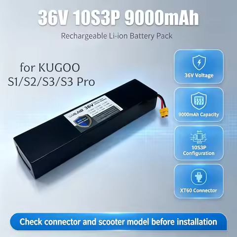 Built-in BMS Lithium-ion Battery 36V 9000mAh 10S3P Spare Battery For KUGOO S1 S2 S3 S3 Pro Electric