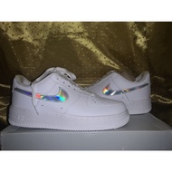 WTS ORIGINAL NIKE AF1 IRIDESCENT WHITE LOW UK4 EUR37.5