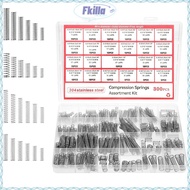 FKILLA 300PCS/box Compression Spring Assortment Kit, with 23 Sizes Tension Spring Small Springs, Har