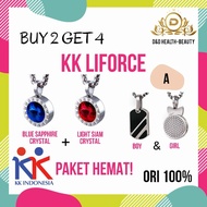 promo! buy 2 get 4 kalung kk liforce blue + light / ori 100% - paket a