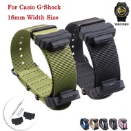 Nylon Bracelet 16mm for G SHOCK GA100 GA200 GLX5600 G5600e DW5600/5610 DW6900 G8900 GLS100 Watch Strap Resin Adapter