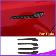 4PCS Door Handle Wrap Cover For Tesla Model 3 Carbon Fiber Protector Sticker ModelY Accessories Mode