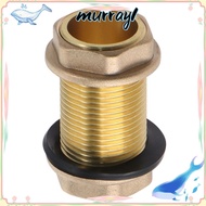 MURRAY Tube Adaptor, Brass G1/2 G3/4 G1 Male Bulkhead Fitting, Water Tank Joint Hose Fitting Water T