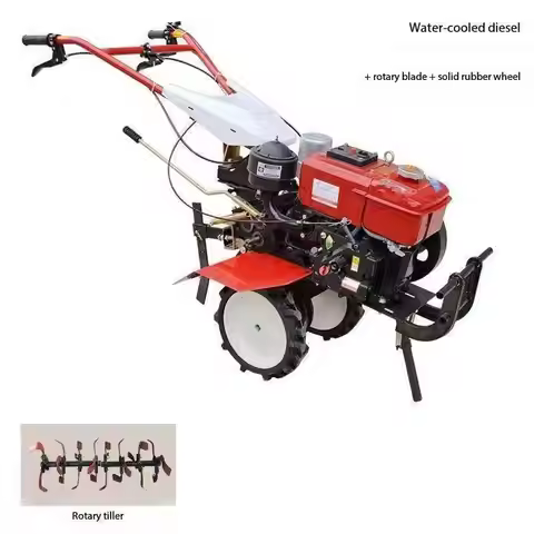 Mini Tiller Agricultural Weeder Cutter Cultivators RiceTwo Wheel Farm Hand Walking Tractor Cultivati