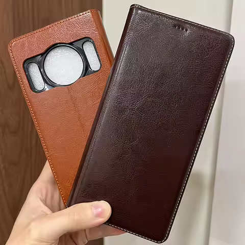 Genuine Leather Flip Wallet Phone Case For Oukitel WP33 WP35 WP36 WP38 WP200 WP210 WP53 WP55 WP56 WP