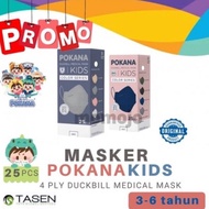 MASKER ANAK POKANA DUCKBILL KIDS 4 PLY EARLOOP MEDICAL MASK COLOR